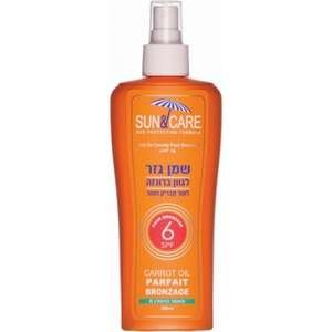 סאן אנד קאר – שמן גזר משזף SPF6 200 מ״ל