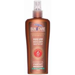סאן אנד קאר – שמן קוקוס משזף SPF6 200 מ״ל