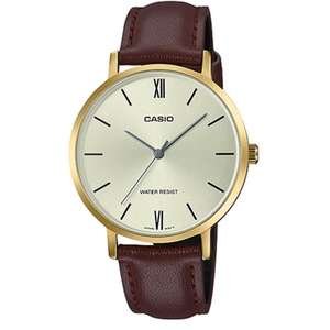 Casio LTP-VT01GL-9BUDF נשים זהב/עור חום