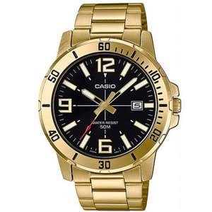 Casio MTPVD01G1BVUDF גברים – זהב/שחור