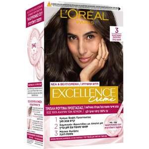 לוריאל אקסלנס – צבע שיער גוון 3 חום כהה