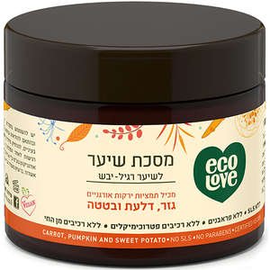 אקולאב – מסכה לשיער רגיל־יבש (קולקציה כתומה) 350 מ״ל