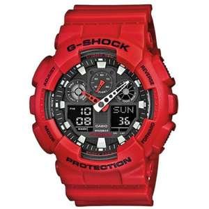 שעון גברים G-Shock GA-100B-4ADR – אדום