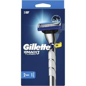 ג'ילט – ידית + 2 סכיני גילוח לגברים 3 להבים