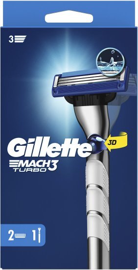 סכין גילוח לגבר שלושה להבים ג׳ילט – 2 סכינים