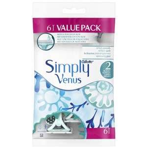ג'ילט ונוס – סכיני גילוח Simply לנשים (6 יח׳)