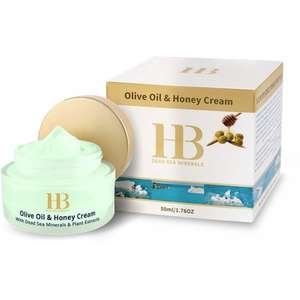 HB מינרלס – קרם לחות לפנים שמן זית ודבש 50 מ״ל