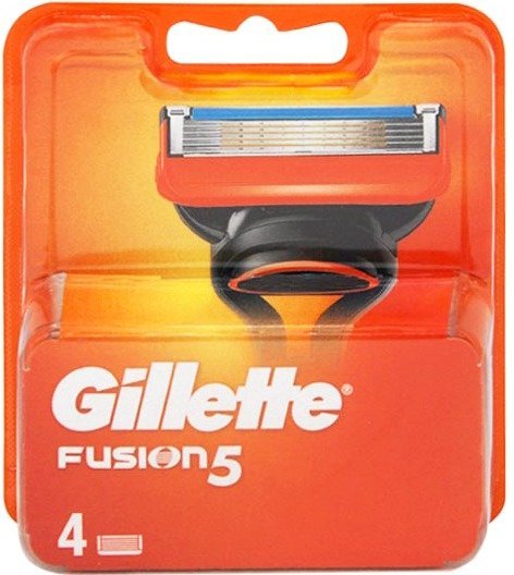 סכיני גילוח לגברים ג׳ילט פיוז׳ן 5 – 4 סכינים