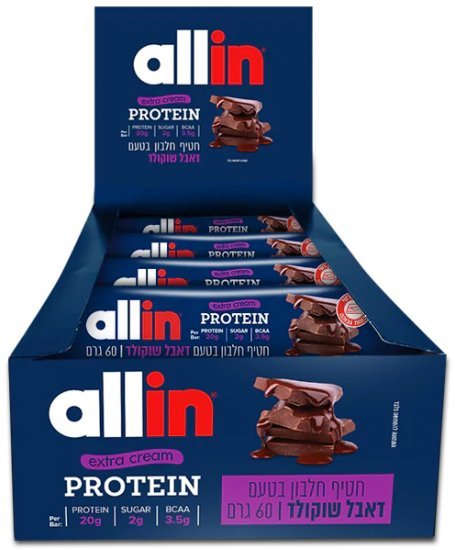 מארז 18 חטיפי חלבון בטעם שוקולד – 60 גרם ליחידה