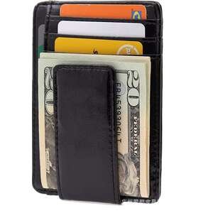 Camel Mountain ארנק דק לכיס קדמי RFID שחור