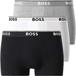 מארז 3 בוקסר לגברים Hugo Boss S שחור/לבן/אפור
