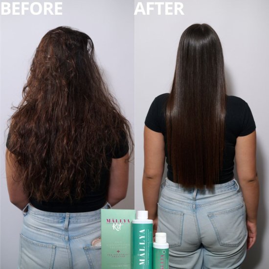 ערכת החלקת שיער מאליה – שמפו וקרם