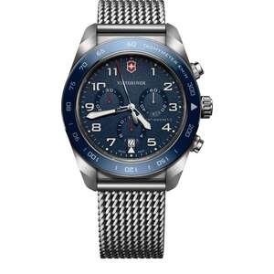 שעון Victorinox Terragraph Chrono – רצועת Mesh לוח כחול