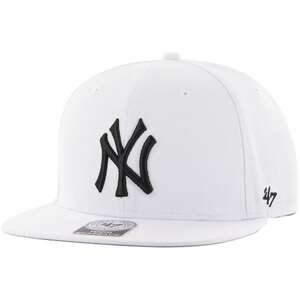 כובע מצחייה שטוח NY 47Brand לבן