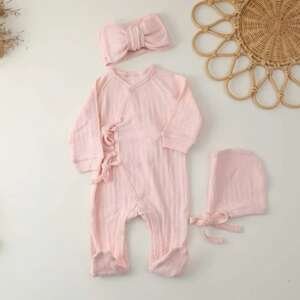 סט אוברול Baby Boss 0–3 חודשים פודרה