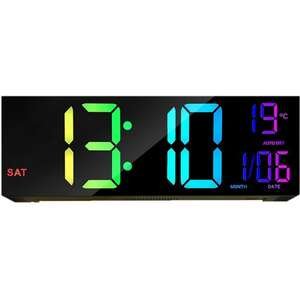 שעון קיר Dragon Digital RGB – שחור