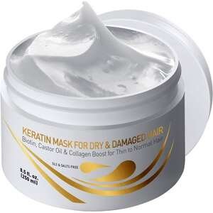 ויטמינס – מסכת קרטין וביוטין לשיער דק־רגיל 250 מ״ל