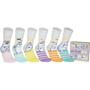 מארז 6 זוגות גרבי כותנה Pulliez דגם המומינים One Size