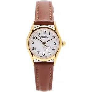 Casio LTP-1094Q-7B8 נשים רצועת עור חומה