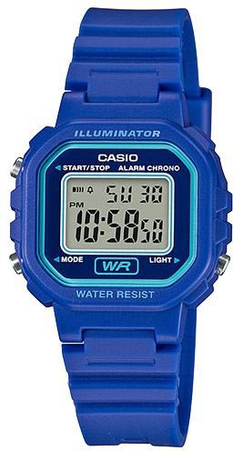 שעון יד דיגיטלי עם רצועת שרף Casio LA-20WH-2ADF - צבע כחול