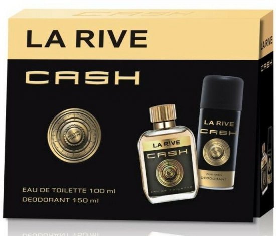 מארז בושם לגבר 100 מ''ל La Rive Cash + דאודורנט  150 מ''ל או דה טואלט E.D.T