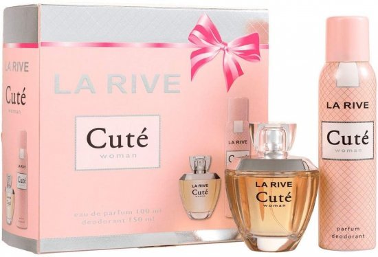 מארז בושם לאישה 100 מ''ל La Rive Cute + דאודורנט 150 מ''ל או דה פרפיום E.D.P