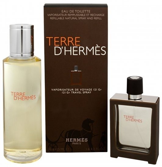 מארז בושם לגבר 30 מ''ל Hermes Terre D'Hermes + מילוי לבושם 125 מ''ל או דה טואלט E.D.T