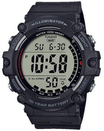 שעון יד דיגיטלי עם רצועת שרף Casio AE-1500WH-1AVDF - צבע שחור
