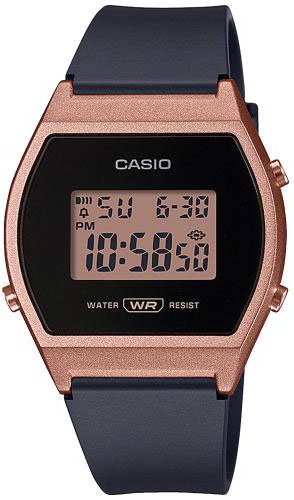 שעון יד דיגיטלי לנשים עם רצועת שרף Casio LW-204-1ADF - צבע זהב ורוד / שחור