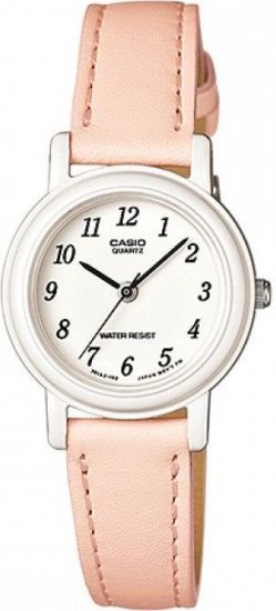 שעון יד אנלוגי עם רצועת עור  Casio LQ-139L-4B2DF - צבע ורוד אפרסק