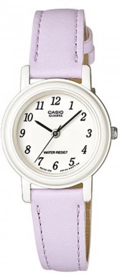 שעון יד אנלוגי עם רצועת עור Casio LQ-139L-6BDF - צבע סגול