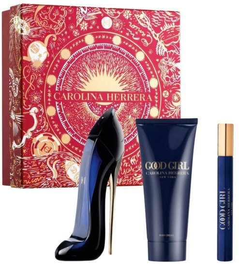 מארז בושם לאישה 80 מ''ל Carolina Herrera Good Girl + בושם 10 מ''ל או דה פרפיום E.D.P + קרם גוף 100 מ''ל