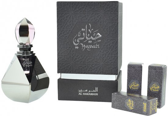 מארז בושם שמן יוניסקס 3 מ''ל Al Haramain Hayati + מילוי לבושם 3X3 מ''ל