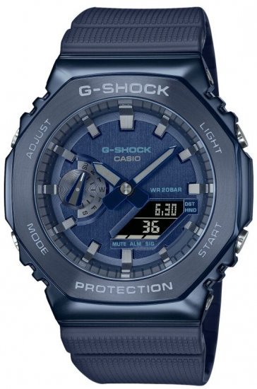 שעון יד אנלוגי-דיגיטלי משולב לגברים Casio G-Shock GM-2100N-2ADR - צבע כחול
