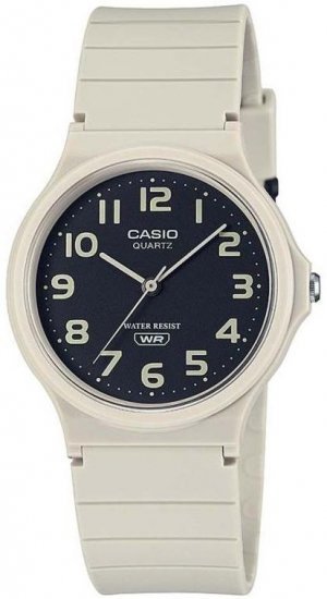 שעון יד אנלוגי רצועת סיליקון Casio MQ-24UC-8BDF - צבע אפור בהיר