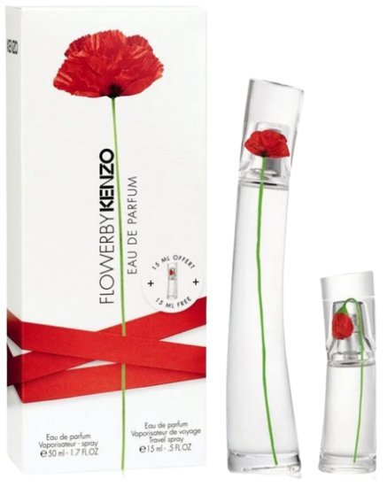 מארז בושם לאישה 50 מ''ל Kenzo Flower  + בושם 15 מ''ל או דה פרפיום E.D.P