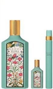 מארז בושם לאישה 100 מ''ל Gucci Flora Gorgeous Jasmine או דה פרפיום E.D.P + בושם 10 מ''ל + בושם 5 מ''ל