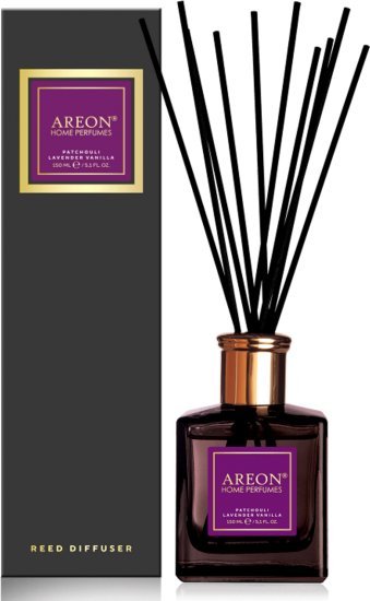 מפיץ ריח דגם Home Perfume Premium בניחוח Patchouli Lavender Vanilla מבית areon - נפח 150 מ''ל