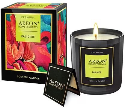 נר ריחני דגם Premium Candles בניחוח Eau D’ete מבית areon - משקל 200 גרם