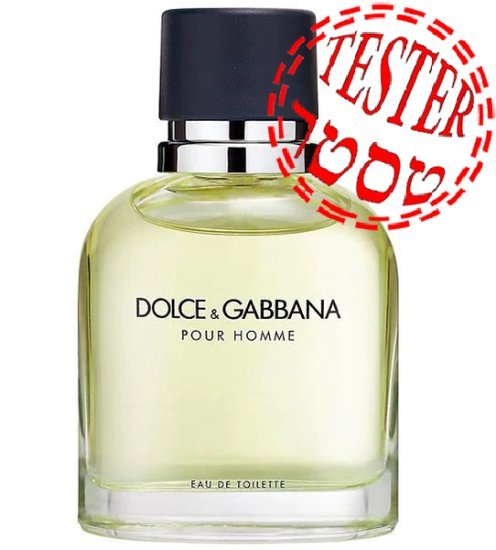 בושם לגבר 125 מ''ל Dolce Gabbana Pour Homme או דה טואלט E.D.T - טסטר