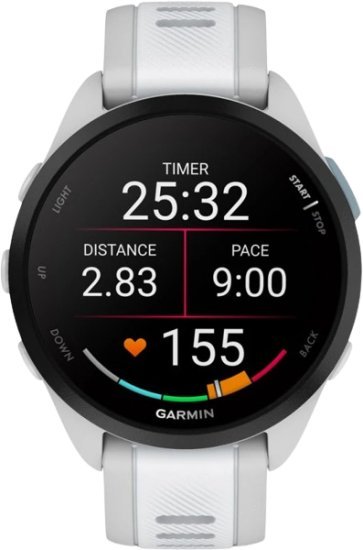שעון ריצה חכם Garmin Forerunner 165 Music GPS 43mm - צבע לבן - כולל תמיכה מלאה בעברית - שנתיים אחריות יבואן רשמי על ידי רונלייט