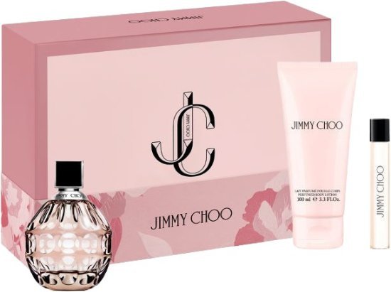 מארז בושם לאישה 100 מ''ל  Jimmy Choo Jimmy Choo או דה פרפיום E.D.P + בושם 7.5 מ''ל + קרם גוף 100 מ''ל