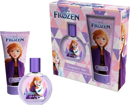 מארז בושם לבנות 50 מ''ל Disney Frozen Anna או דה טואלט E.D.T + קרם גוף 150 מ''ל