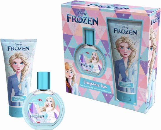 מארז בושם לבנות 50 מ''ל Disney Frozen Elsa או דה טואלט E.D.T + קרם גוף 150 מ''ל