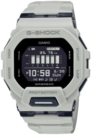 שעון יד דיגיטלי עם BT ורצועת שרף Casio G-Shock MOVE GBD-200UU-9DR - צבע אפור