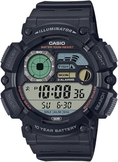 שעון יד דיגיטלי עם רצועת שרף Casio WS-1500H-1AVDF - צבע שחור