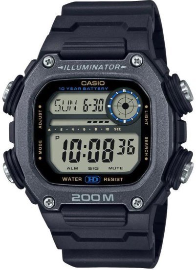 שעון יד דיגיטלי עם רצועת שרף Casio DW-291HX-1AVDF - צבע שחור
