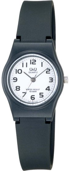 שעון יד אנלוגי לילדים עם רצועת שרף Q&Q VP47J005Y - צבע שחור