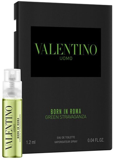 דוגמית בושם לגבר 1.2 מ''ל Valentino Uomo Born In Roma Green Stravaganza או דה טואלט E.D.T