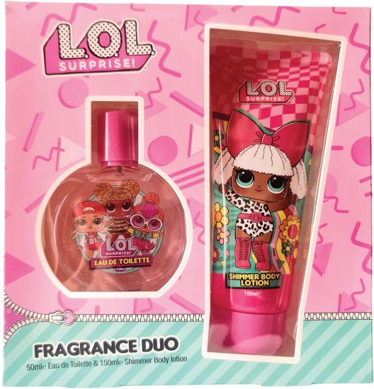 מארז בושם לבנות 50 מ''ל L.O.L Girls או דה טואלט E.D.T + קרם גוף 150 מ''ל